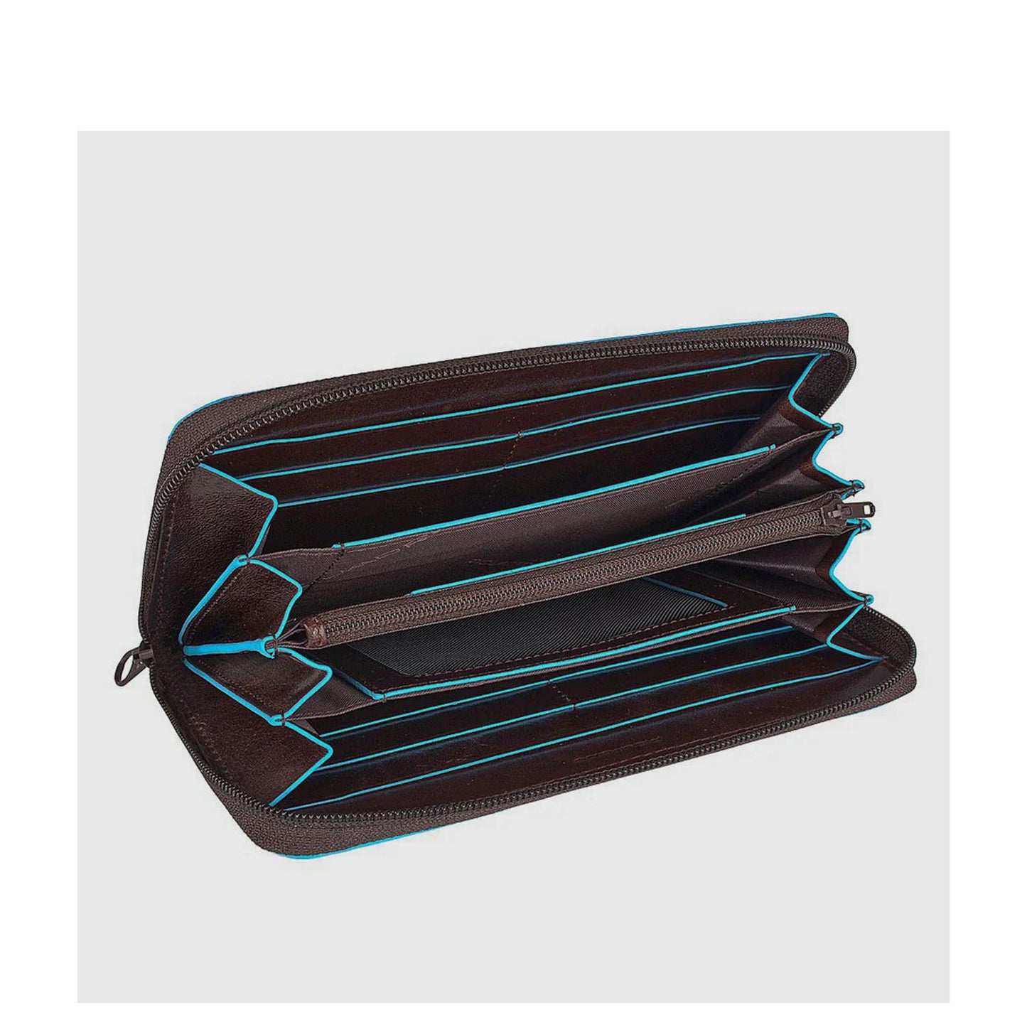 Piquadro Blue Square Women Wallet Four Dividers black