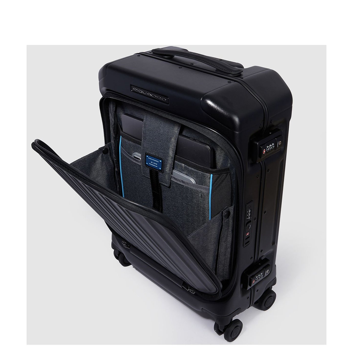 Piquadro PQ Light Frame Laptop Cabin Spinner 55 matte black