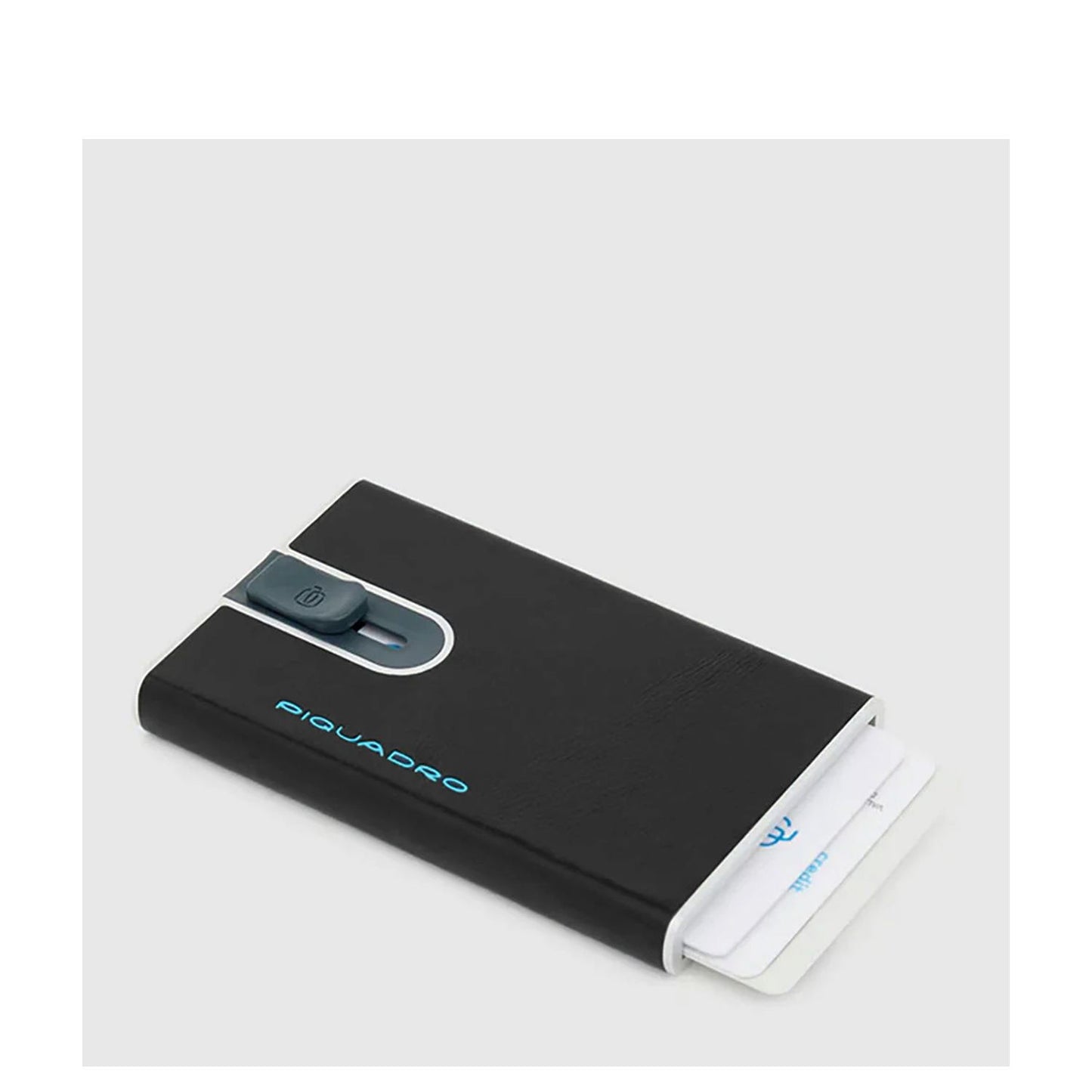 Piquadro Blue Square Creditcard Case With Sliding System black