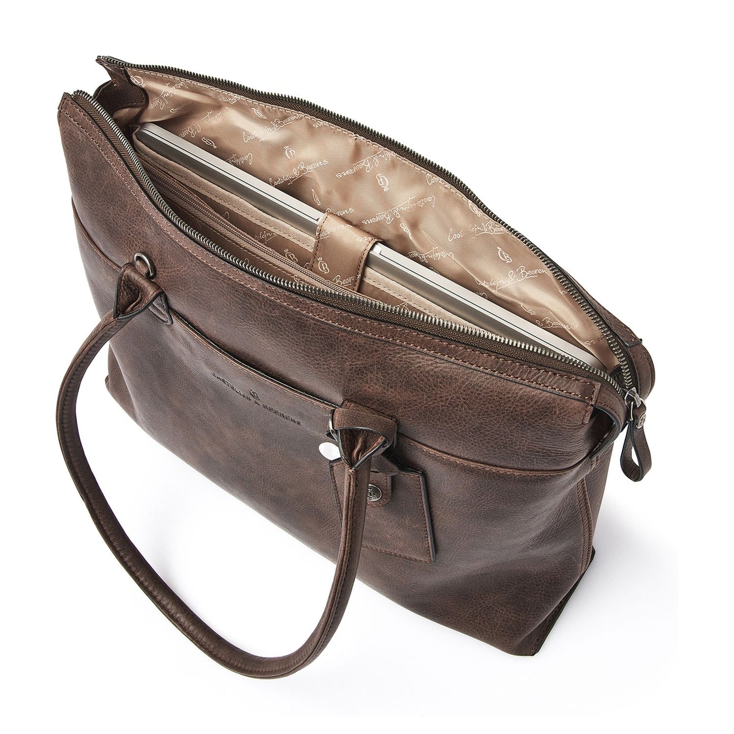 Castelijn & Beerens Cavallo Laptopbag Shopper RFID 15.6" mocca