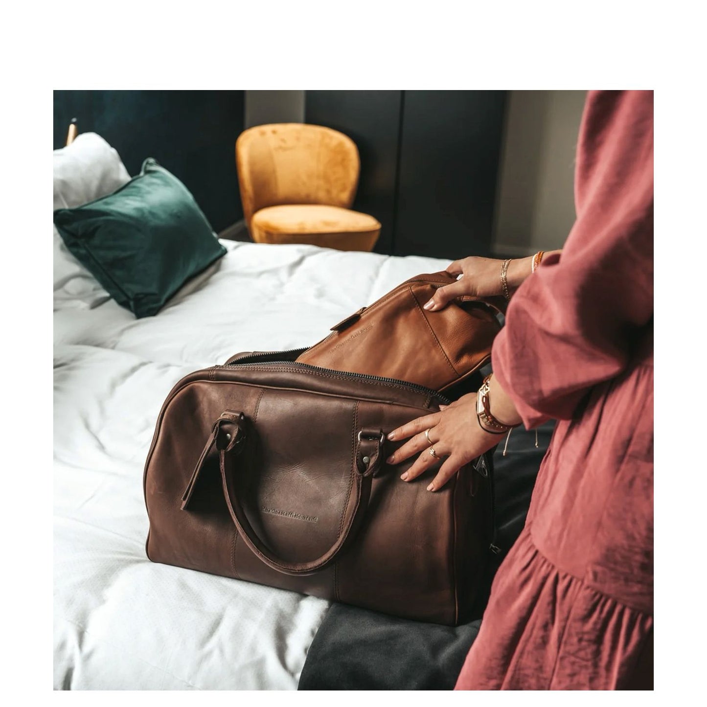 The Chesterfield Brand Liam Travelbag brown