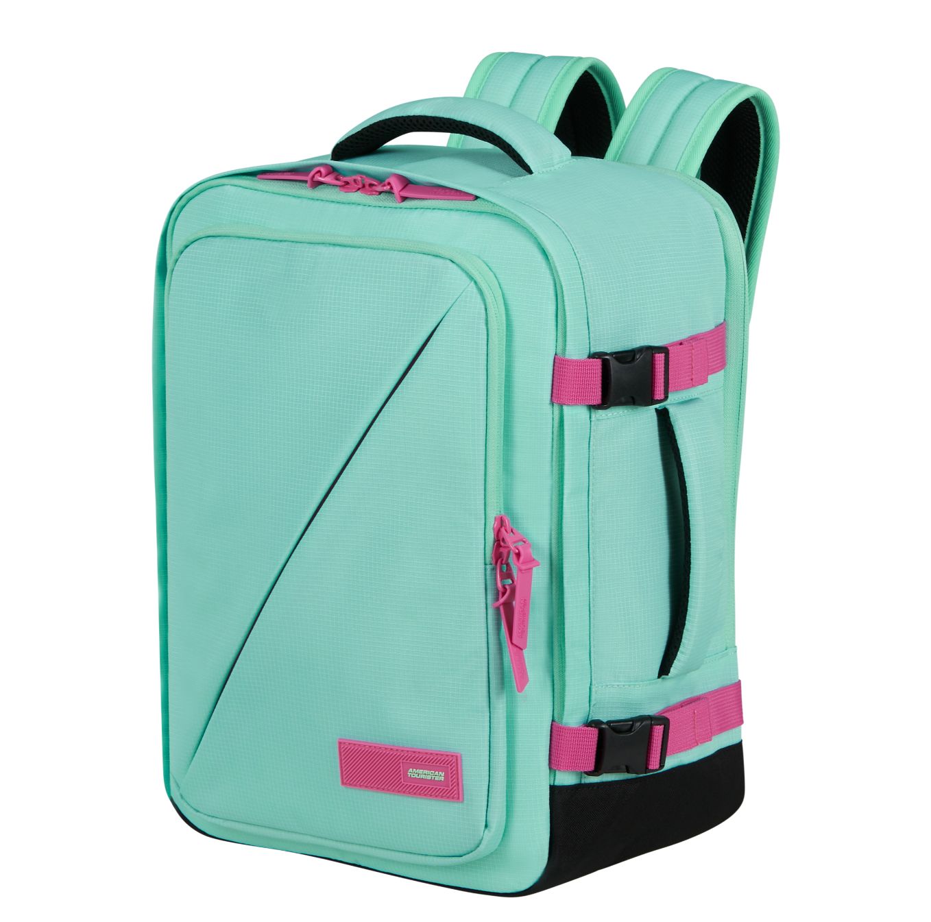 American Tourister Take2Cabin Casual Backpack Mainstream jelly mint/electric fucHSia