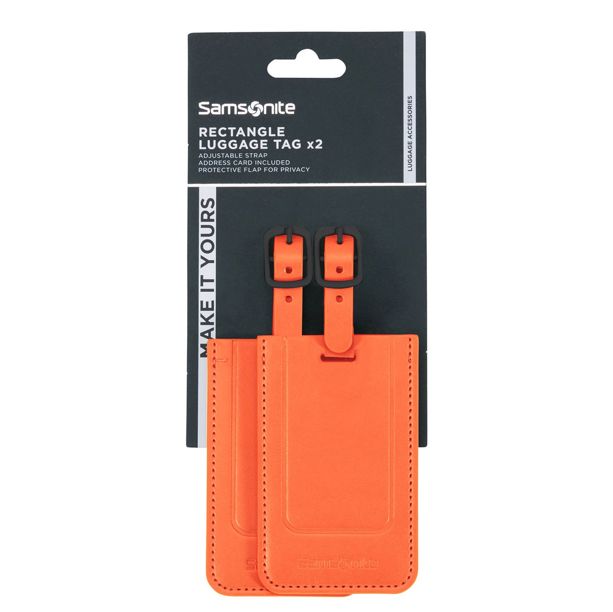 Samsonite TA Revolution Rectangle Luggage Tag X2 orange