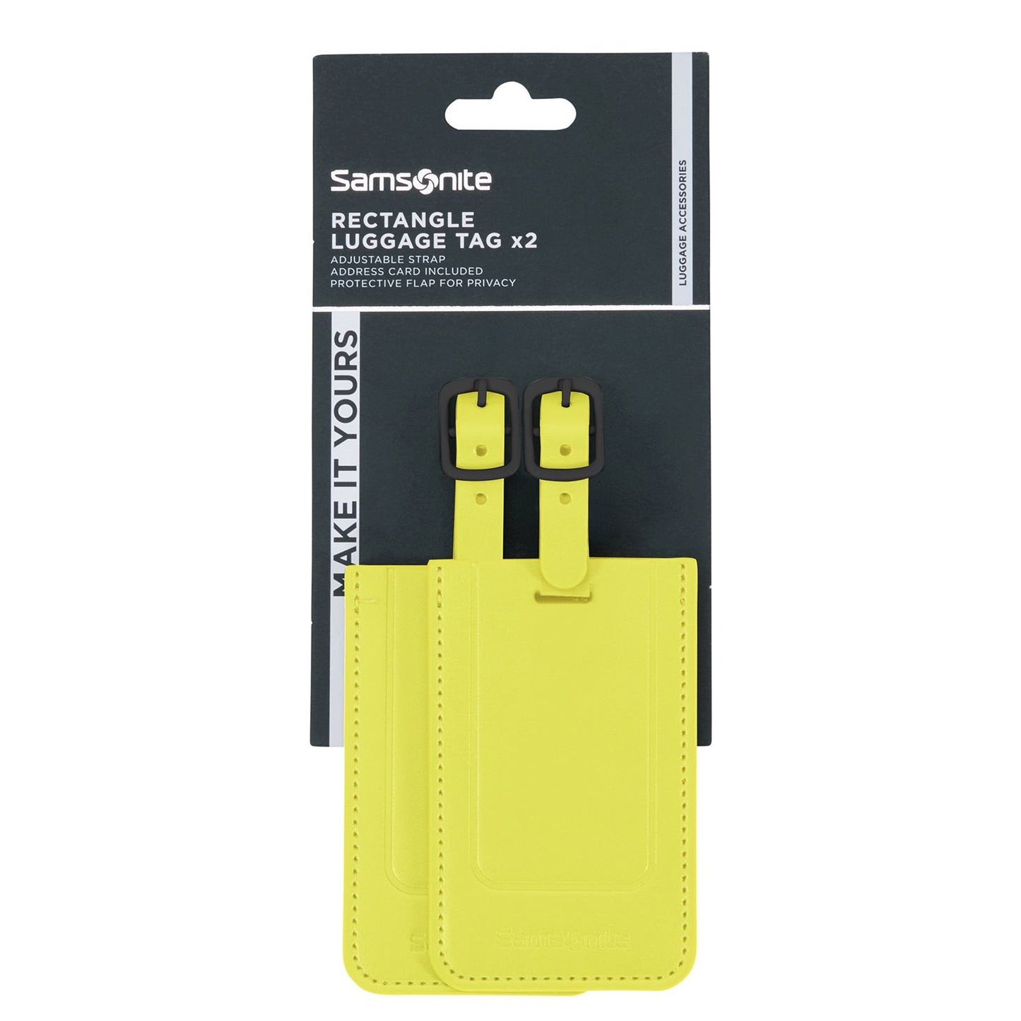 Samsonite TA Revolution Rectangle Luggage Tag X2 lime