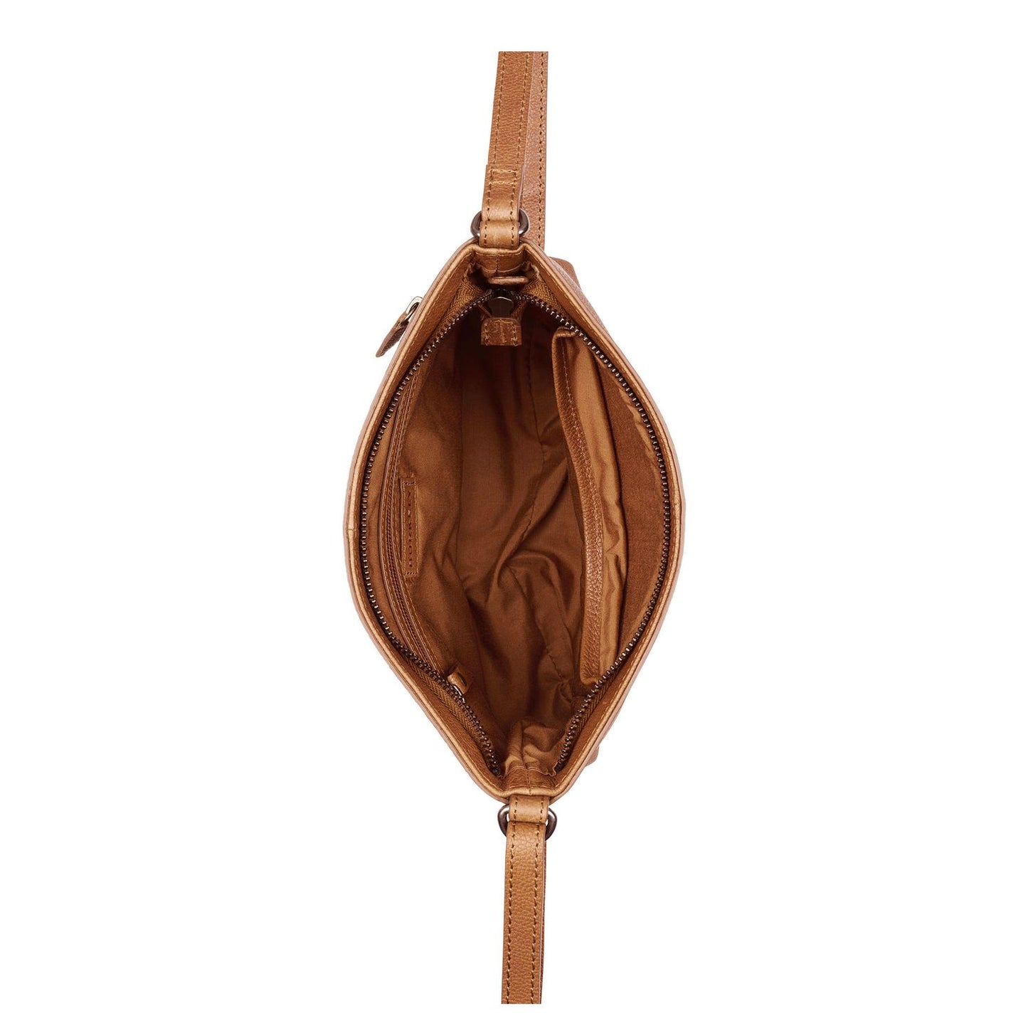 Burkely Antique Avery Jane Crossbody Zip Bag cognac