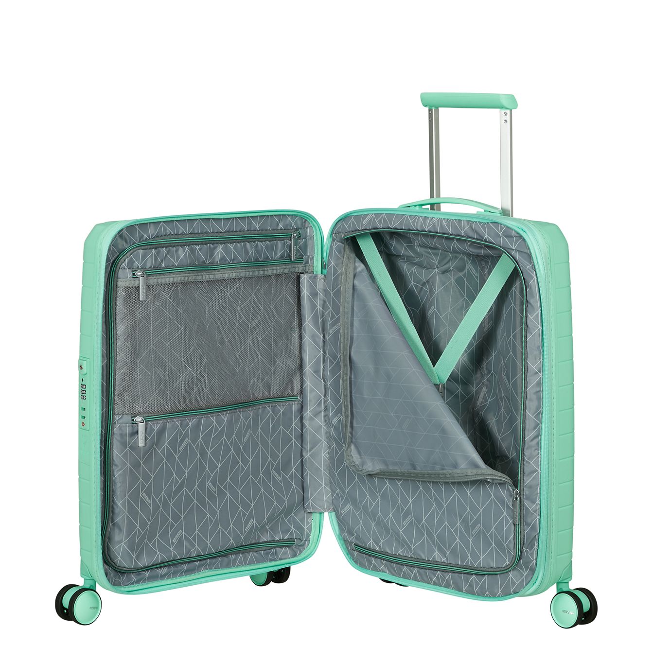 American Tourister FastForward Handbagage Spinner 55 cm - Uitbreidbaar 36/44 liter - 55x40x20/23 cm - jelly mint