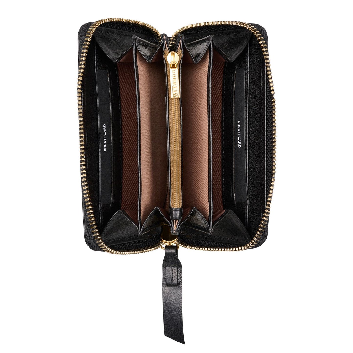 Burkely Fine Florence Portemonnee Medium - met ritssluiting - zwart