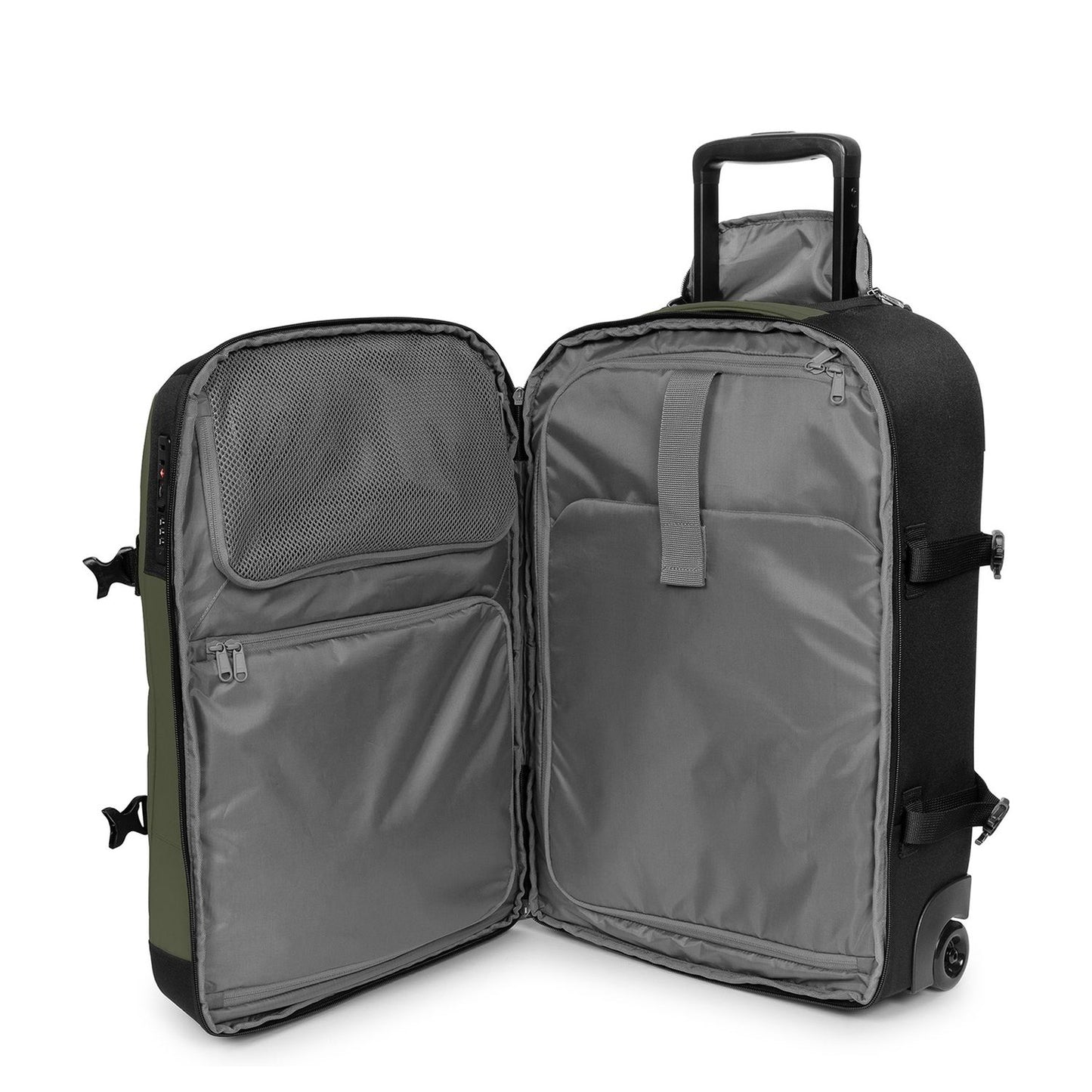 Eastpak Transit'r Pro S Handbagage Reistas 2 Wielen 56 cm - 44 liter - 56x36x23 cm - khaki pro coated