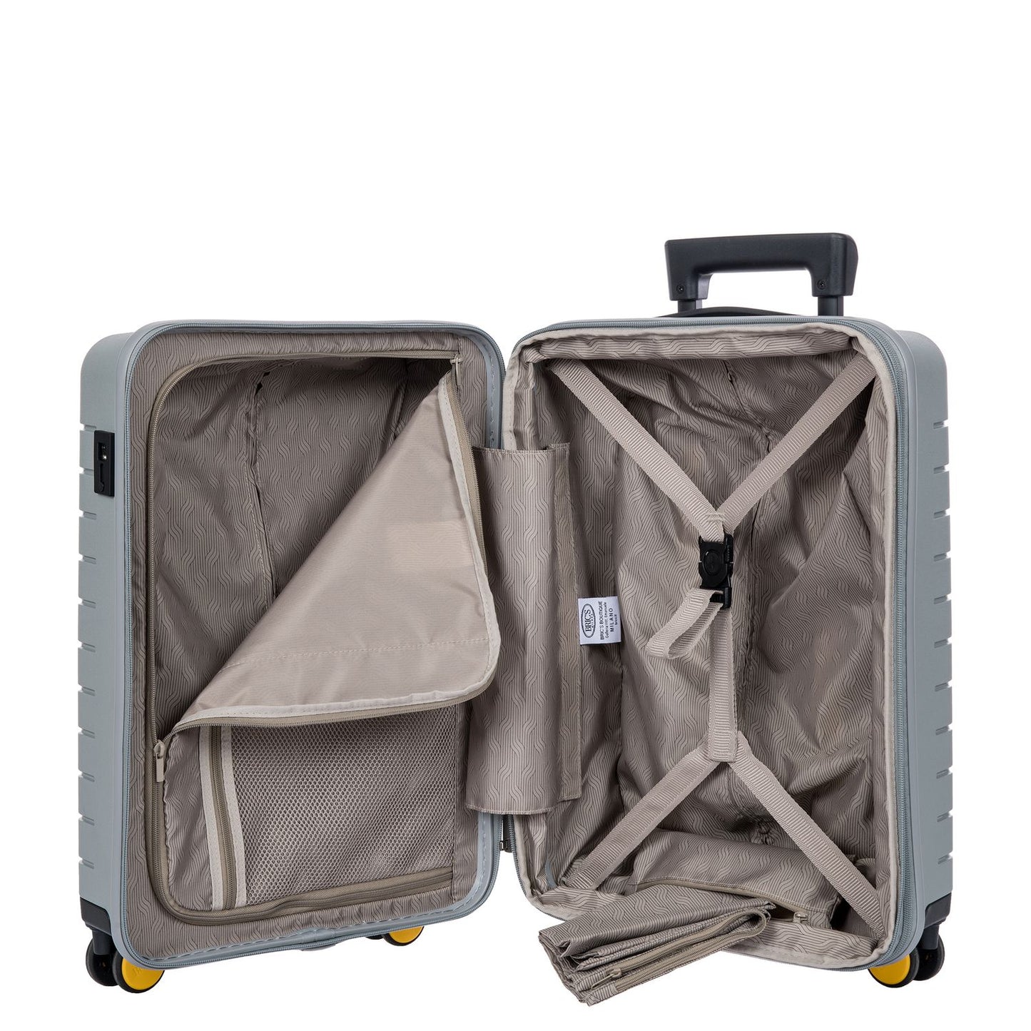 Bric's Ulisse Handbagage Spinner 55 cm - Uitbreidbaar 42/50 liter - 55x37x23/27 cm - grijs