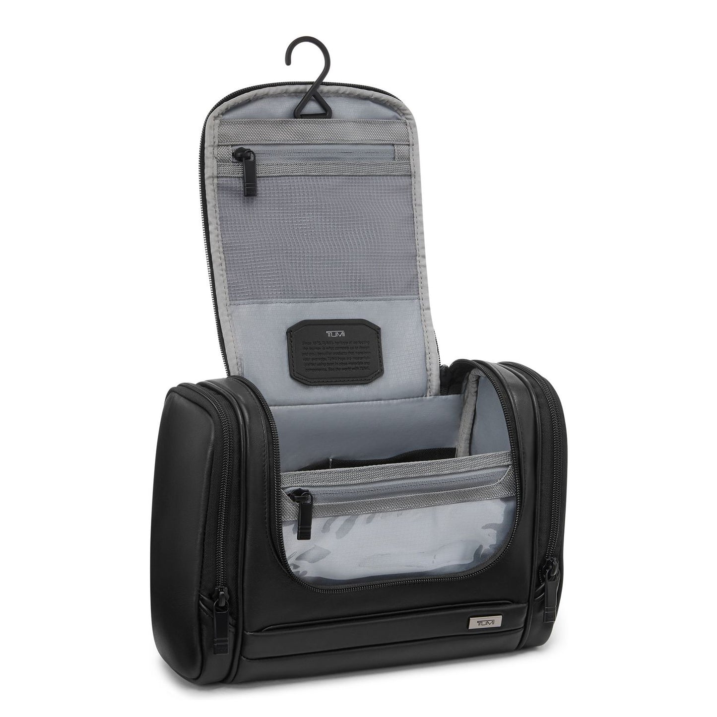 TUMI Alpha Lederen Toilettas - met ophanghaak - black
