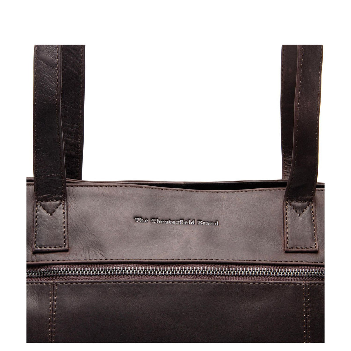 The Chesterfield Brand Osira Shopper - met 15" laptopvak - met afneembare schouderriem - bruin