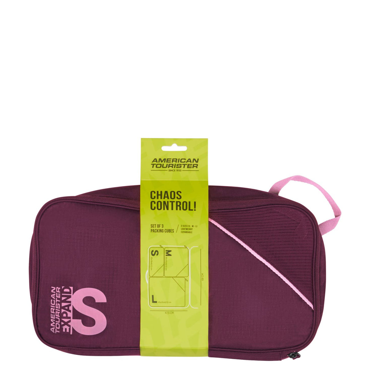American Tourister Travel Accessories Packing Cubes Set S/M/L - iced berry