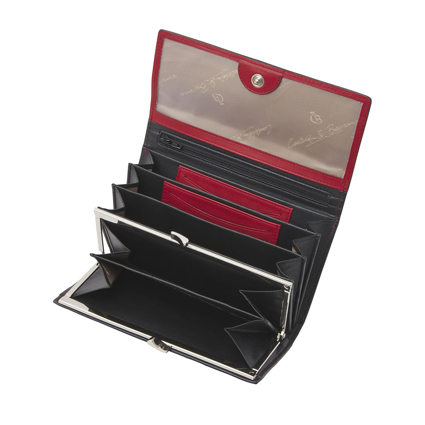 Castelijn & Beerens Donna Damesportemonnee Overslag 6 Pasjes RFID rood
