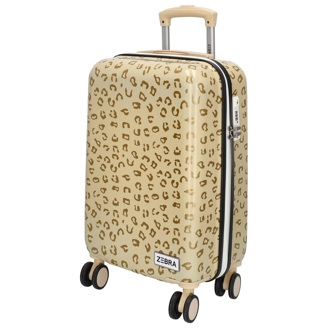 Zebra Trends Animal Travel Cabin Trolley panther gold Hard Suitcase
