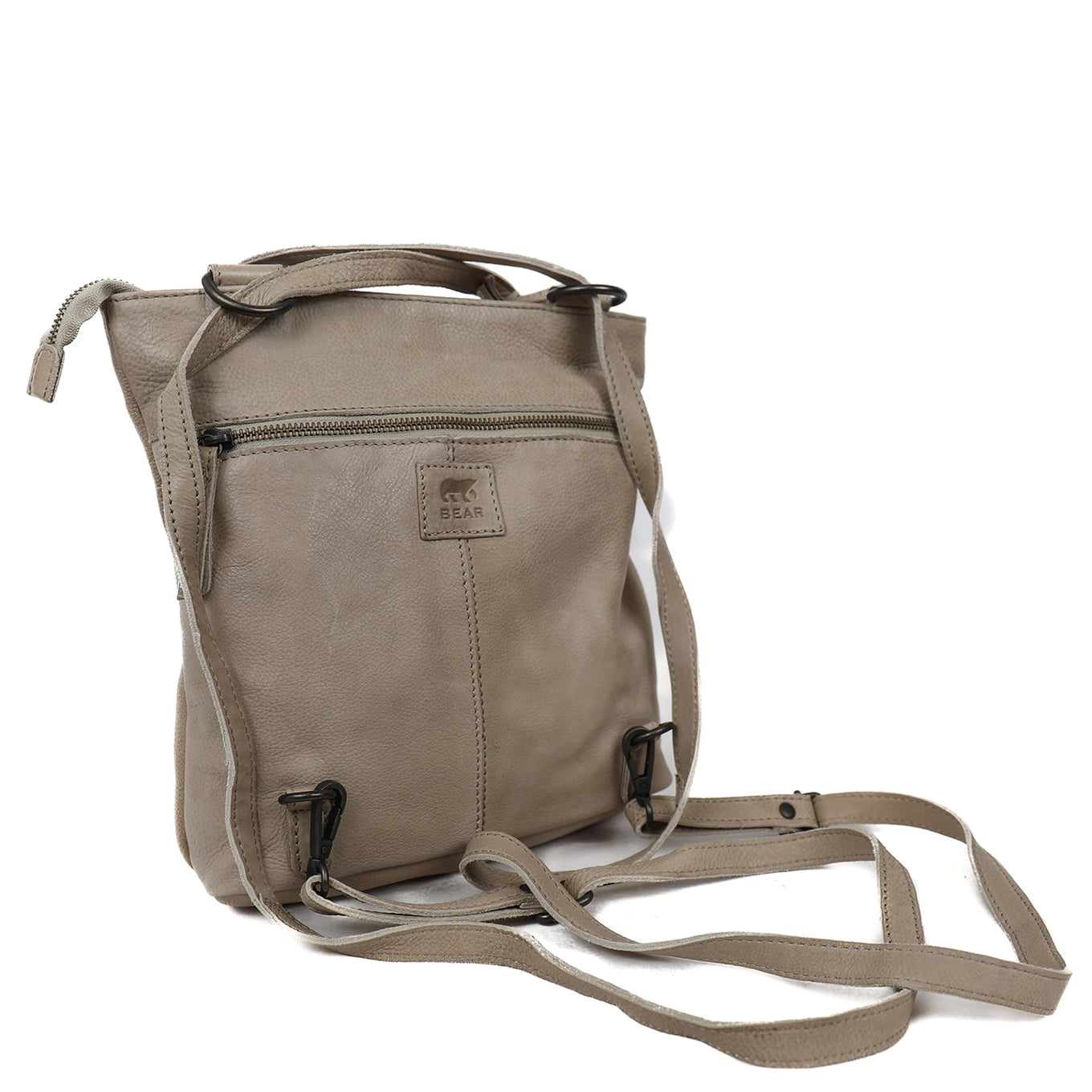 Bear Design Sandy Shoulder / Backpack silver mink