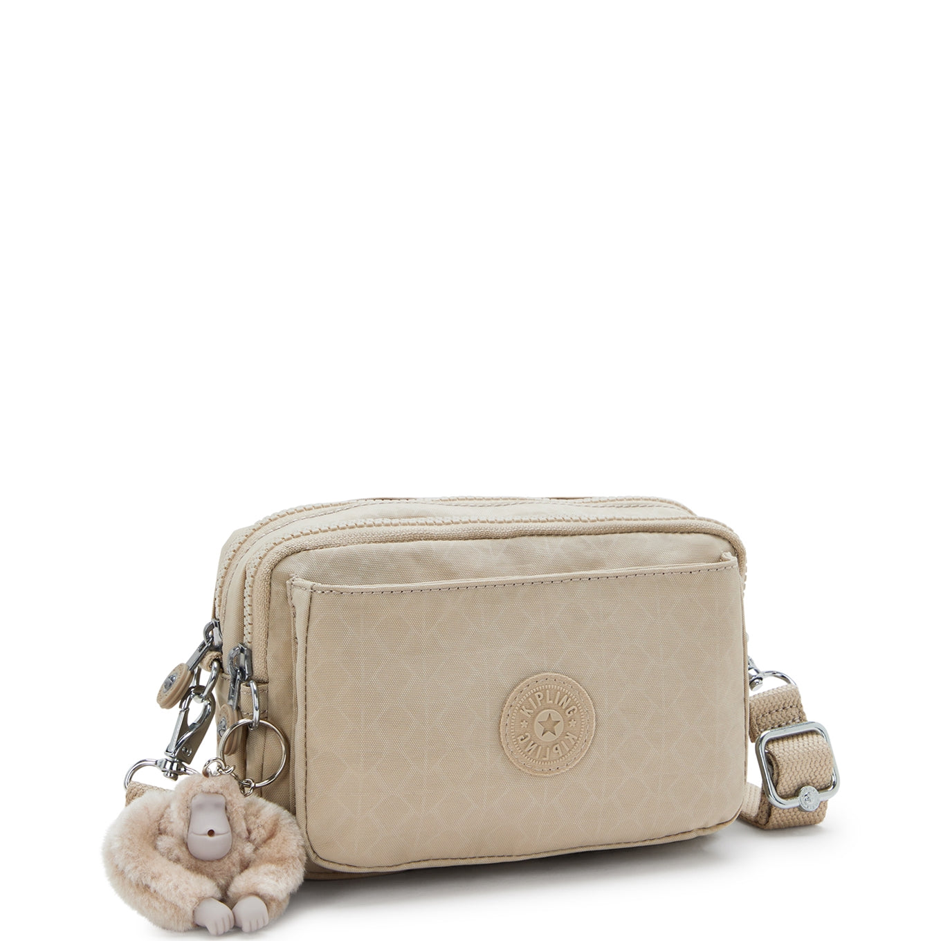 Kipling Abanu Multi sign beige embBelt bag