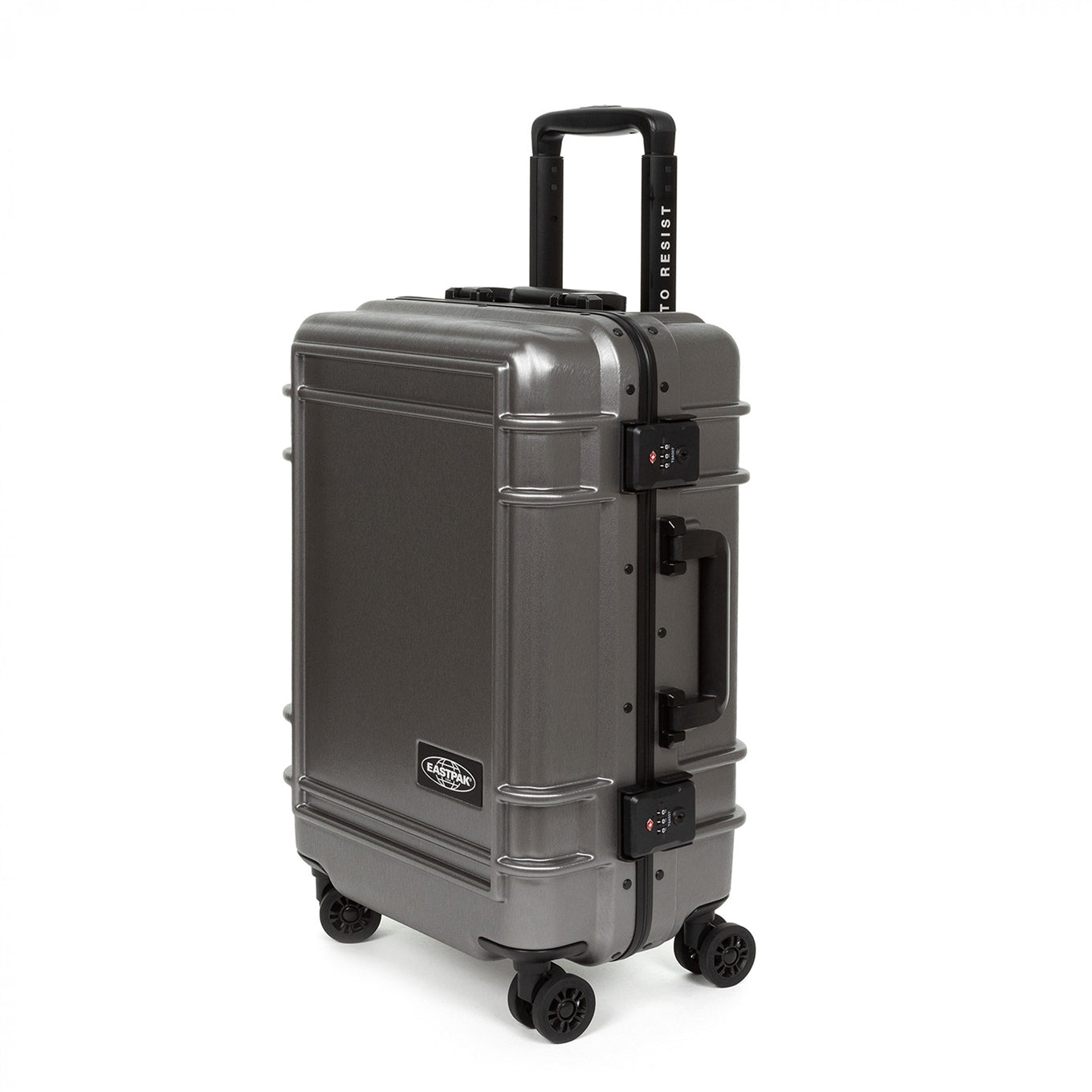 Eastpak Resist'R Case S Hartschalenetui aus gebürstetem Metall