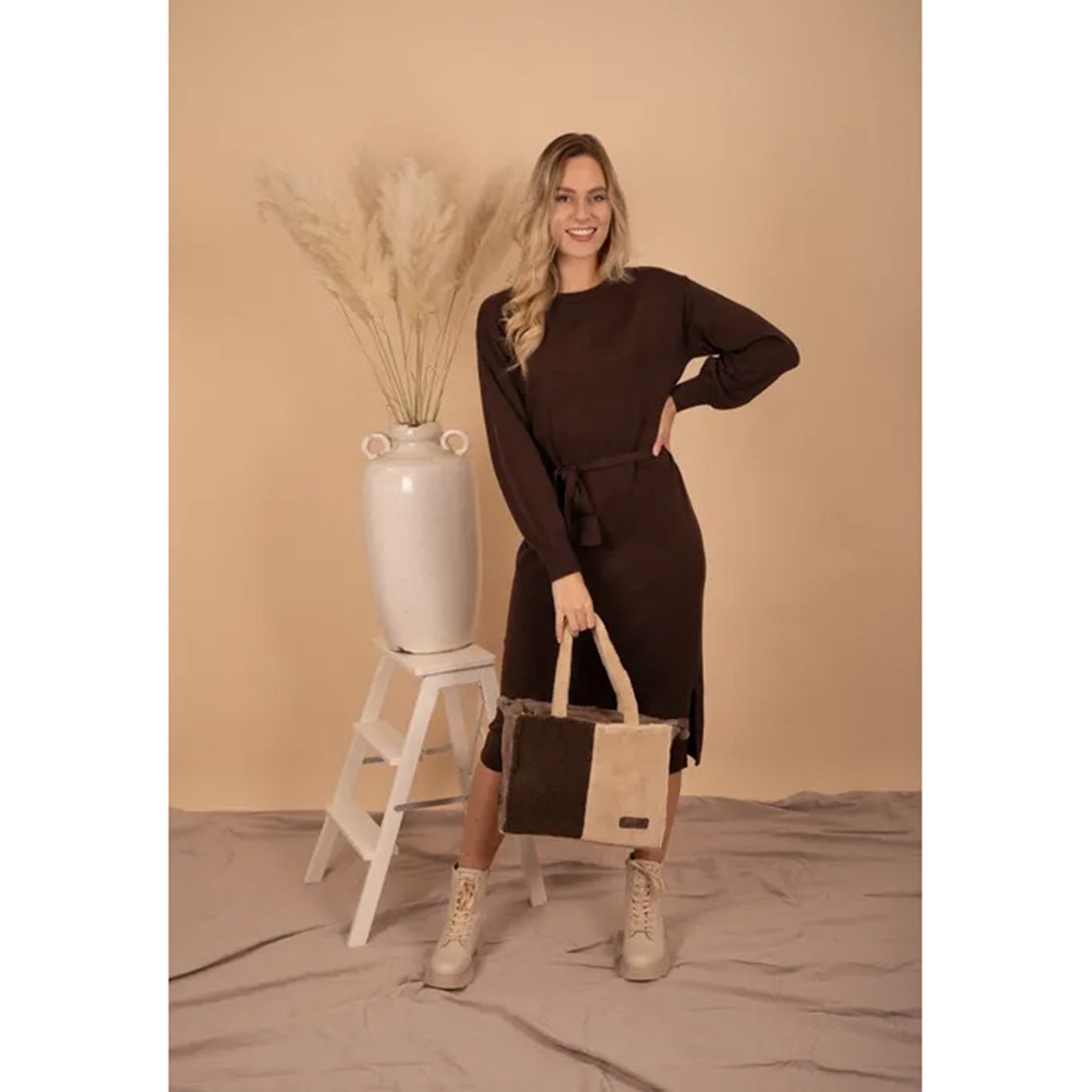 Zebra Trends Teddy Denise Handbag M dunkelbraun Damentasche