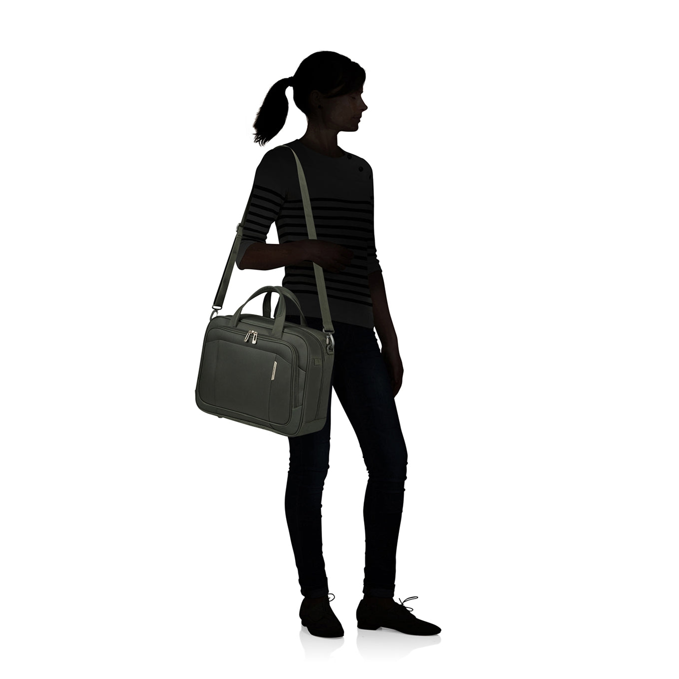 Samsonite Respark Laptop Shoulder Bag forest green