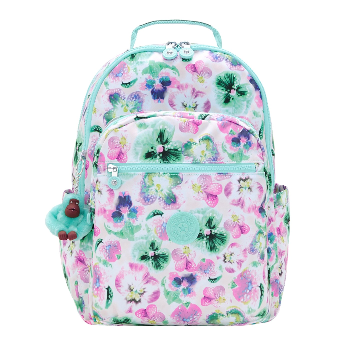 Kipling Seoul College Aqua Blossom Rucksack
