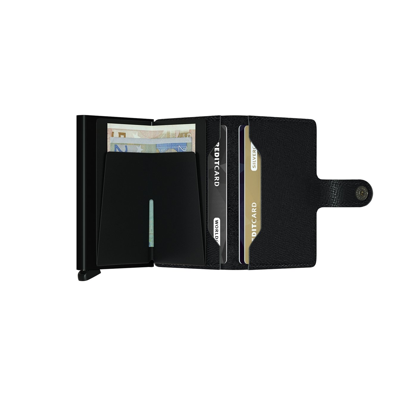 Secrid Miniwallet Portemonnee black crisple