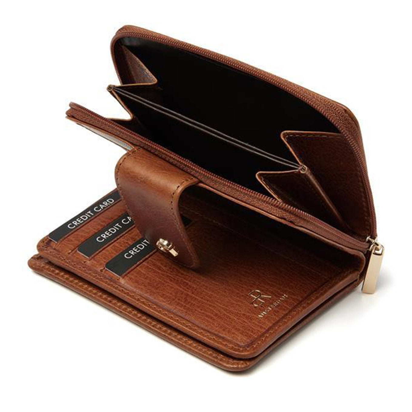 dR Amsterdam Milan Ladies Wallet 28123 cognac