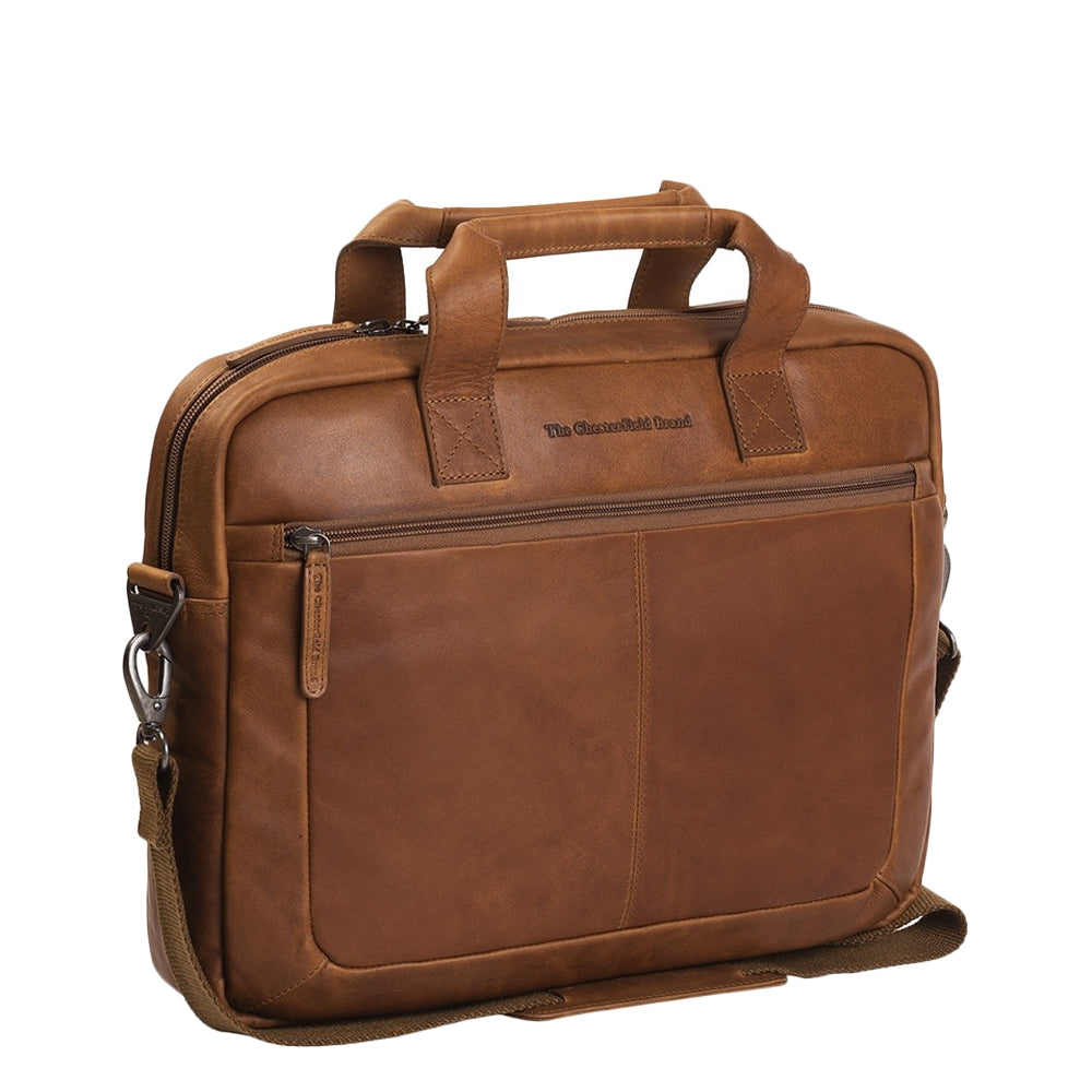The Chesterfield Brand Calvi Laptop bag 15.6'' cognac