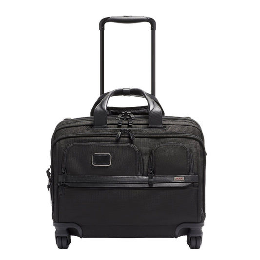 Tumi Alpha DLX Laptoptasche mit Rollen, schwarz, weicher Koffer