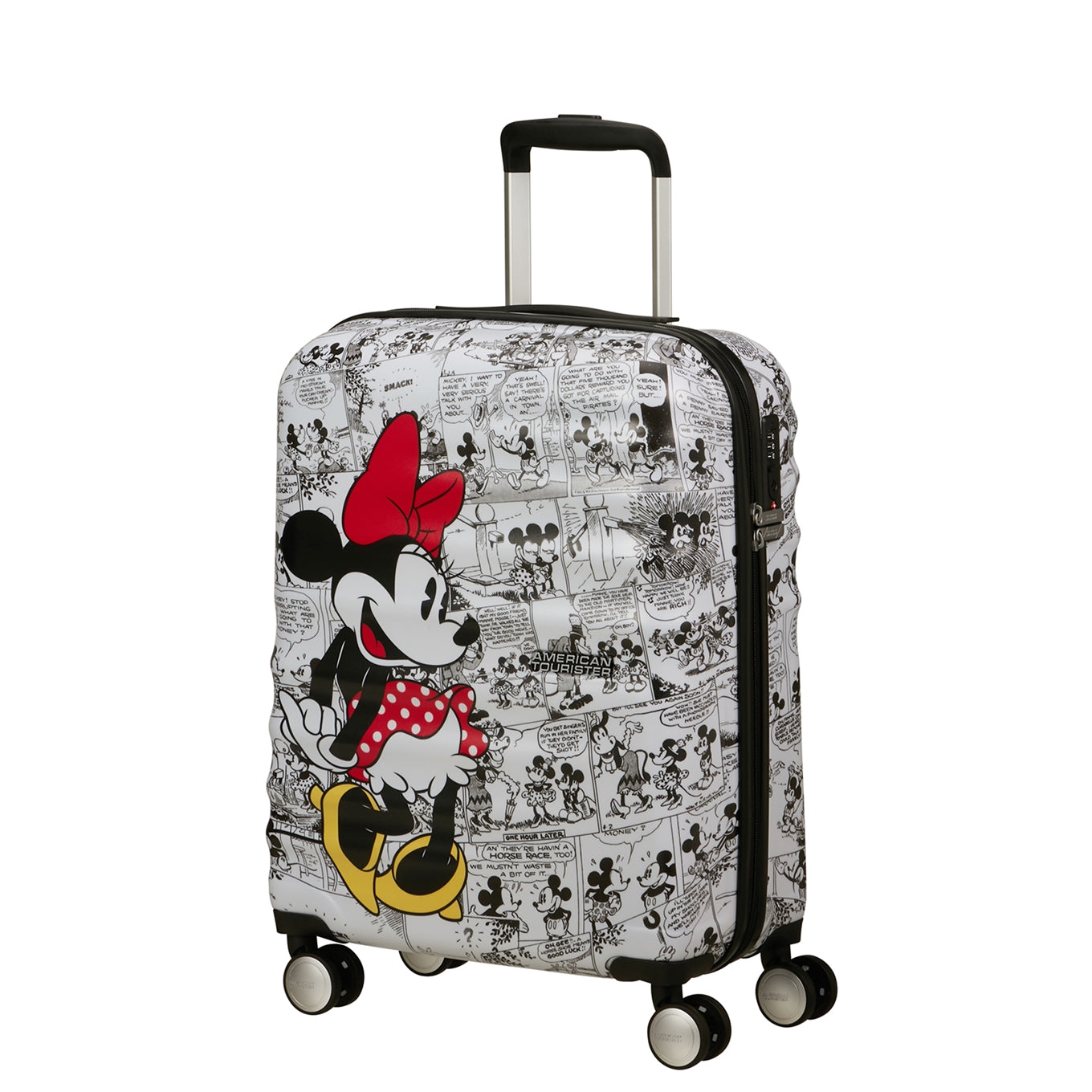 American Tourister Wavebreaker Disney Spinner 55/20 TSA Minnie Comics weißes Hartschalenetui