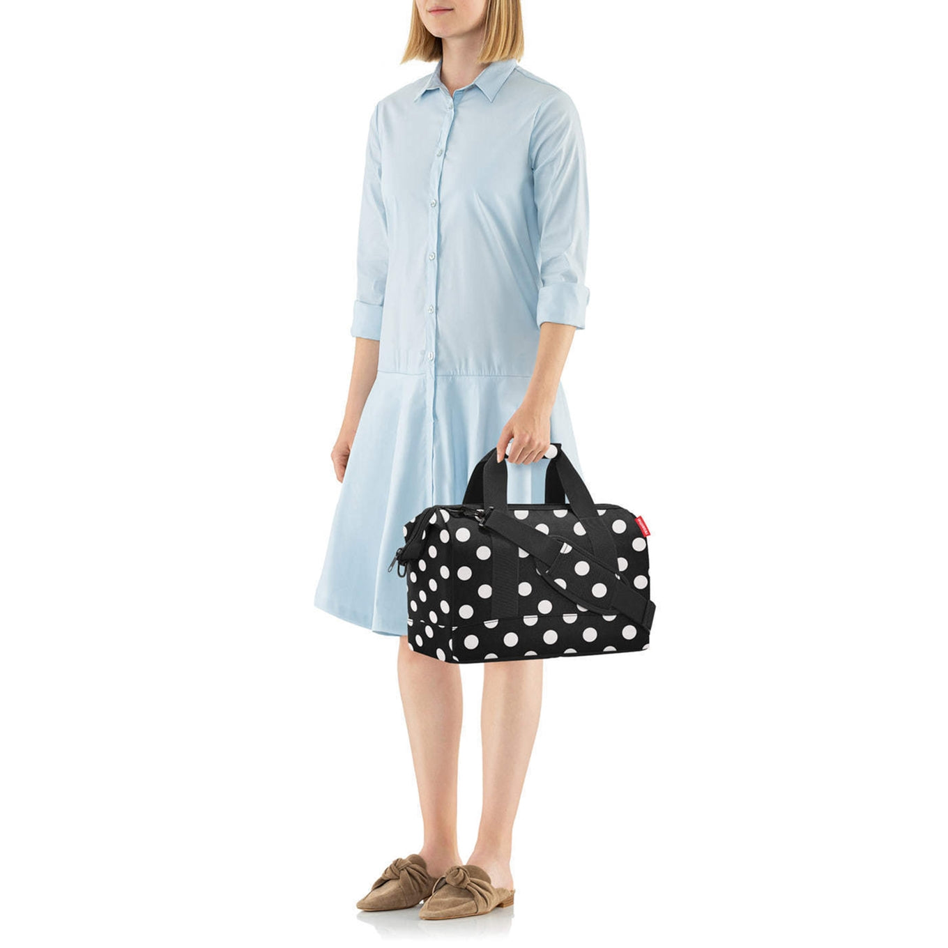 Reisenthel Travelling Allrounder M Leo Dots weiße Wochenendtasche