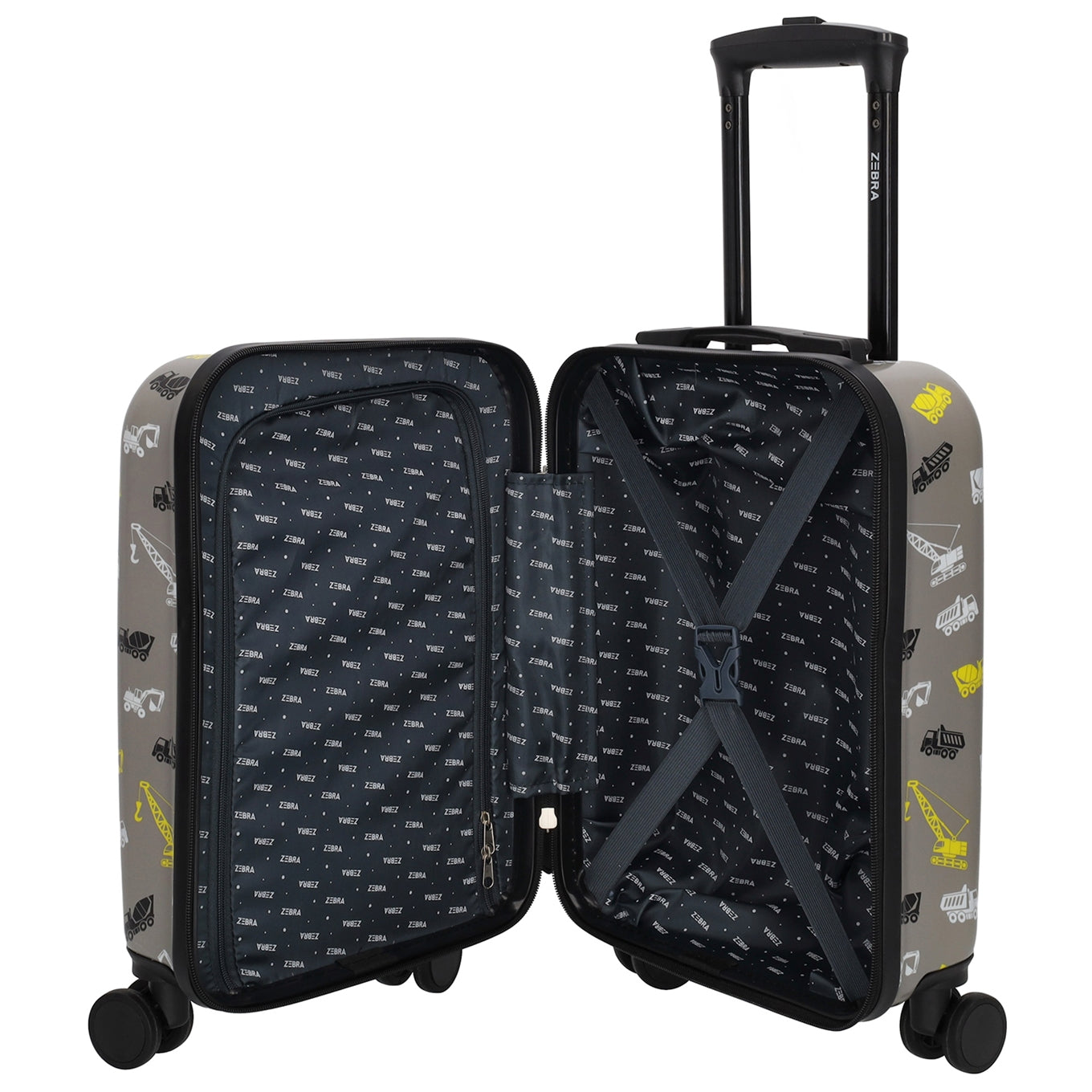 Zebra Trends Travel Kinderkoffer grijs