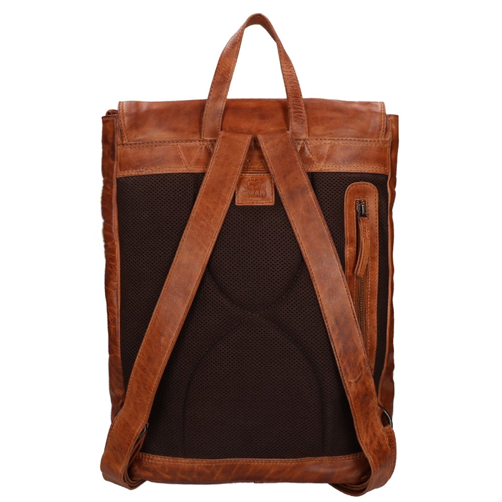 Bear Design Cow Lavato Backpack cognac