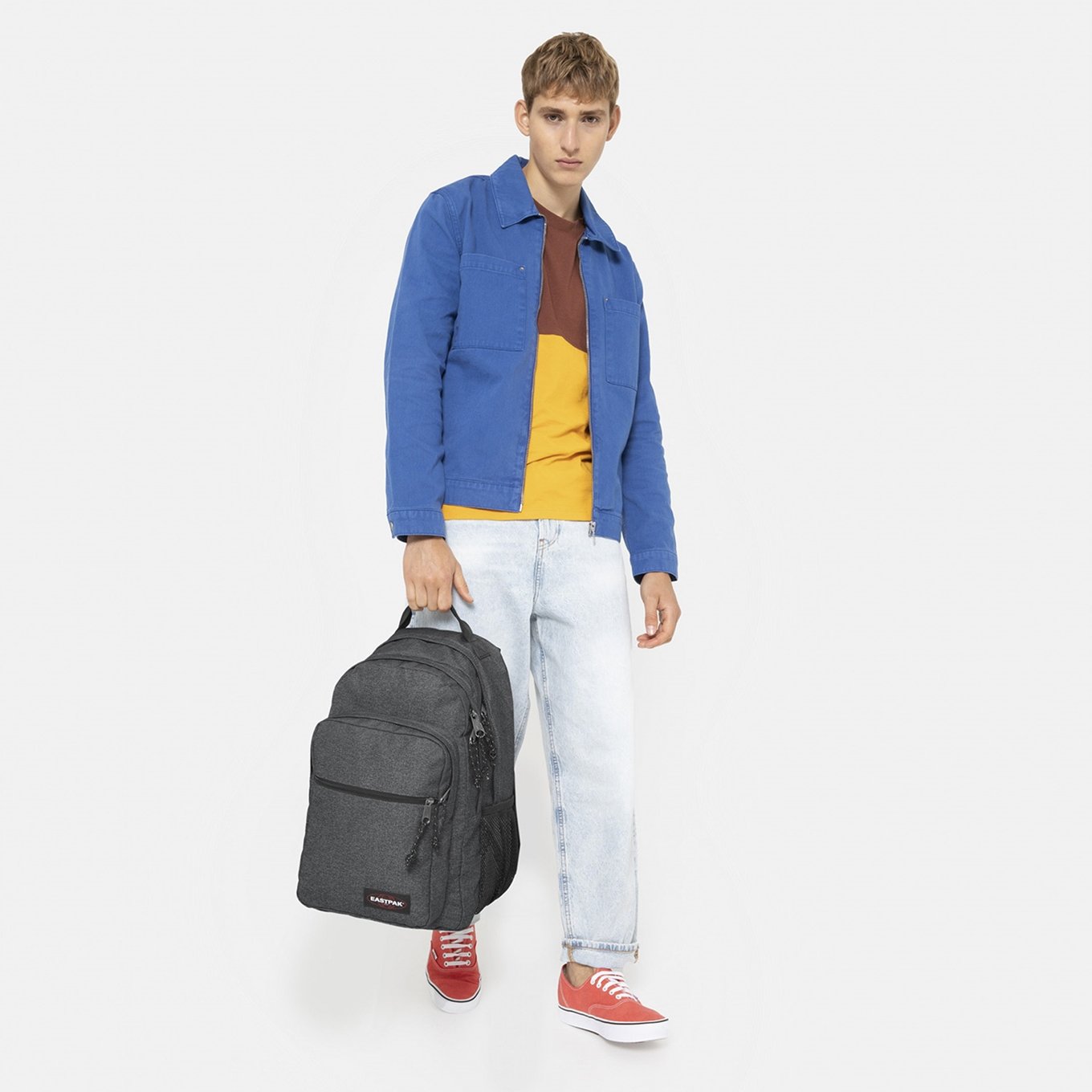 Eastpak Morius Backpack schwarzer Denim-Rucksack