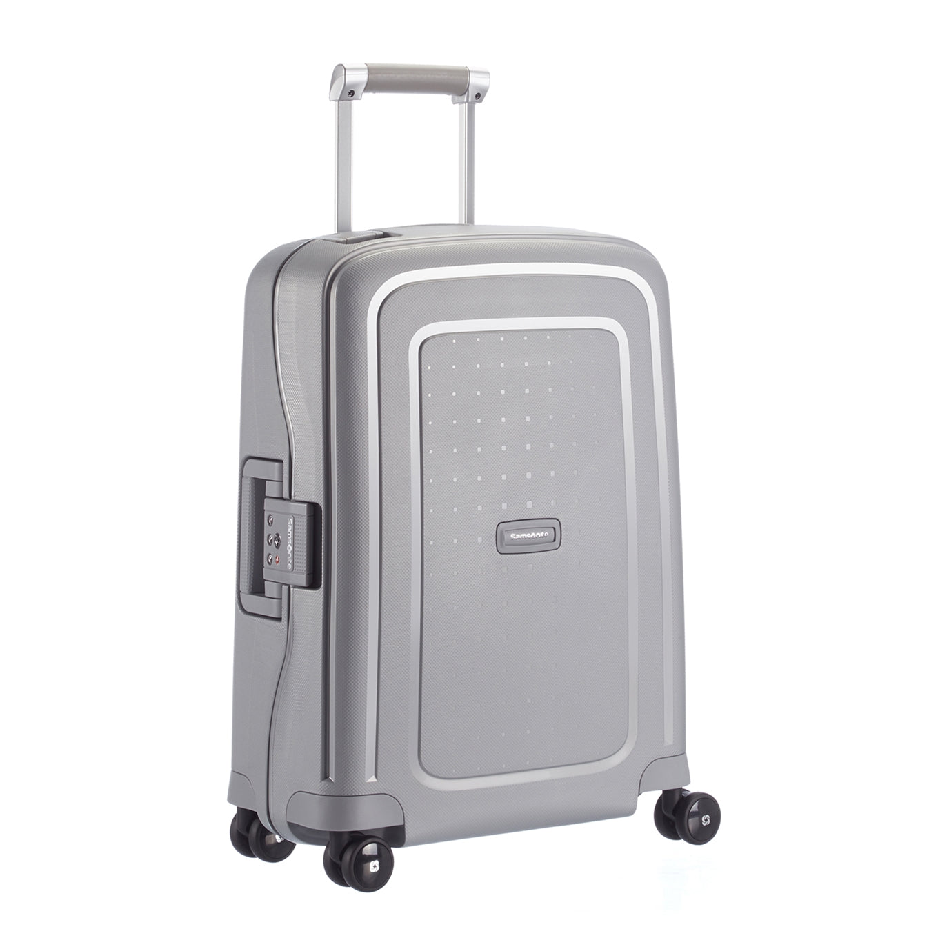 Samsonite S'Cure Spinner 55 silbernes Hartschalenetui