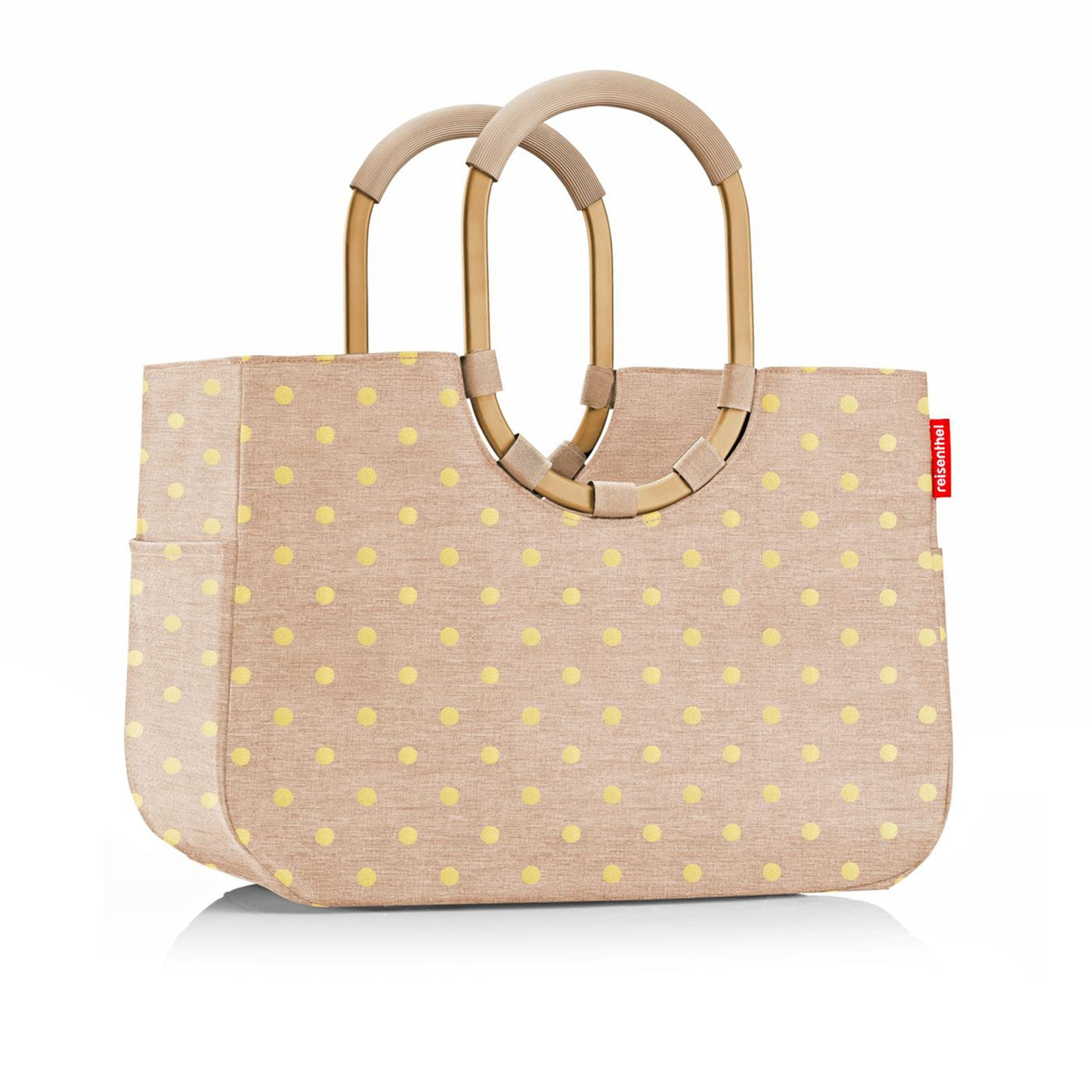 Reisenthel Loopshopper L frame metallic dots coffee