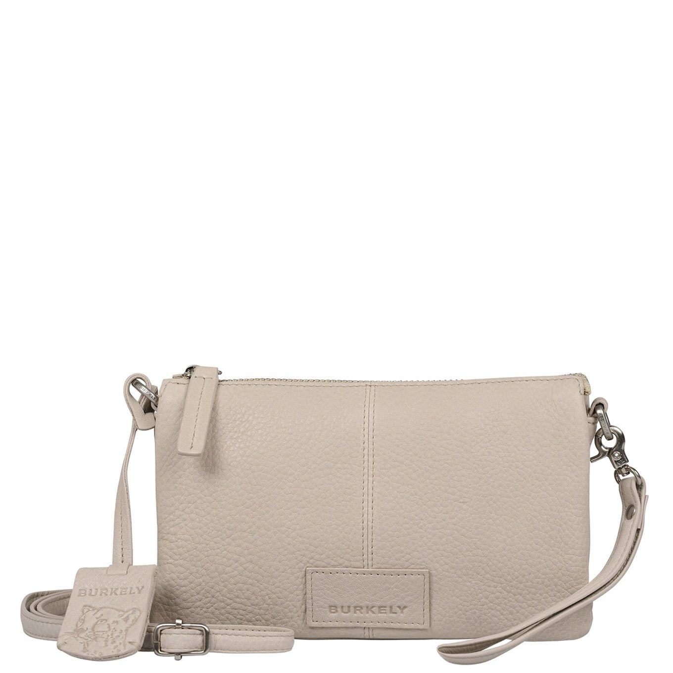 Burkely Soft Skylar Triple Pocket Zip graue Damentasche