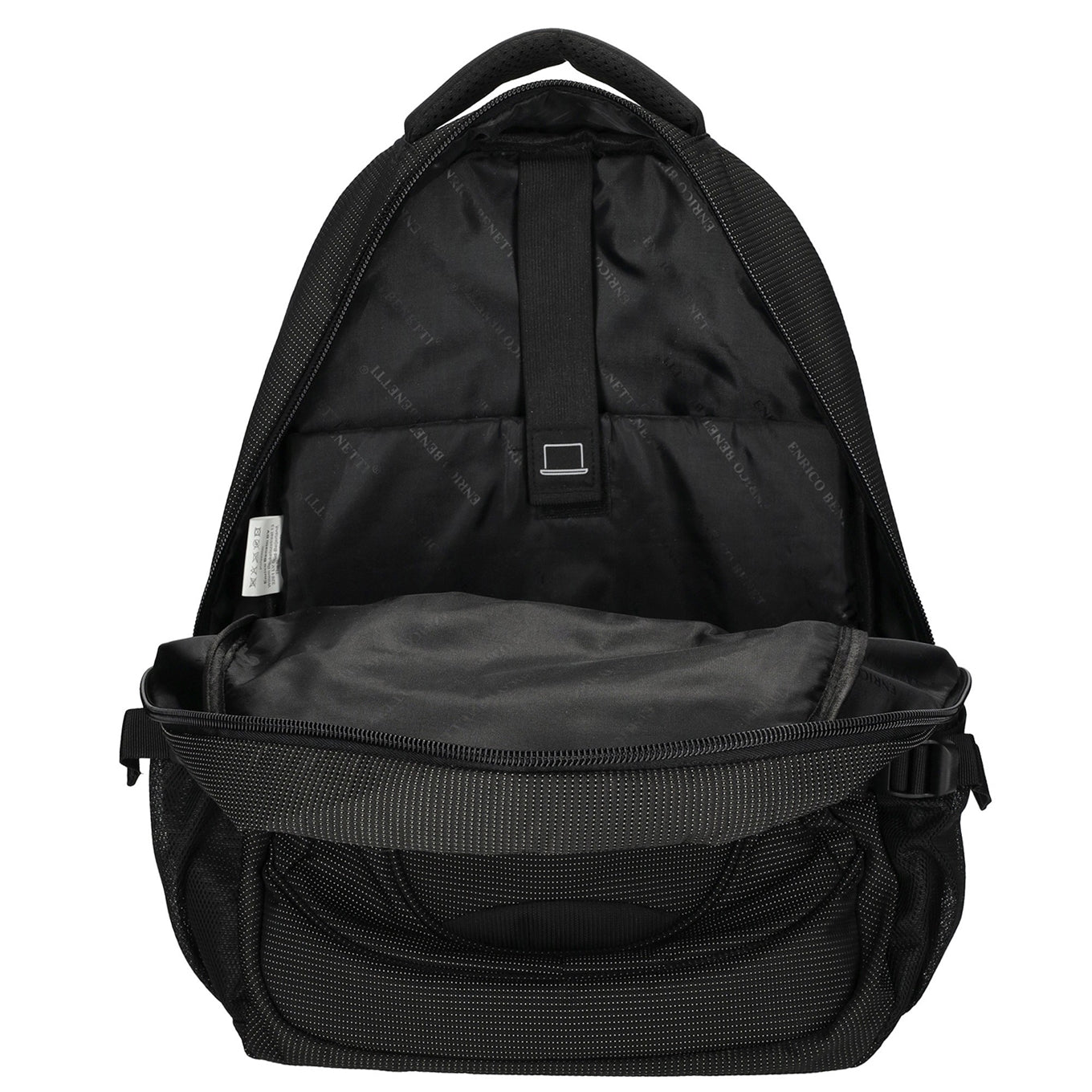 Enrico Benetti Santa Cruz 17,3'' Laptop-Rucksack Punkte schwarz weiß Laptop-Rucksack