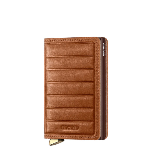 Secrid Slimwallet Emboss Lines cognac Damenbrieftasche