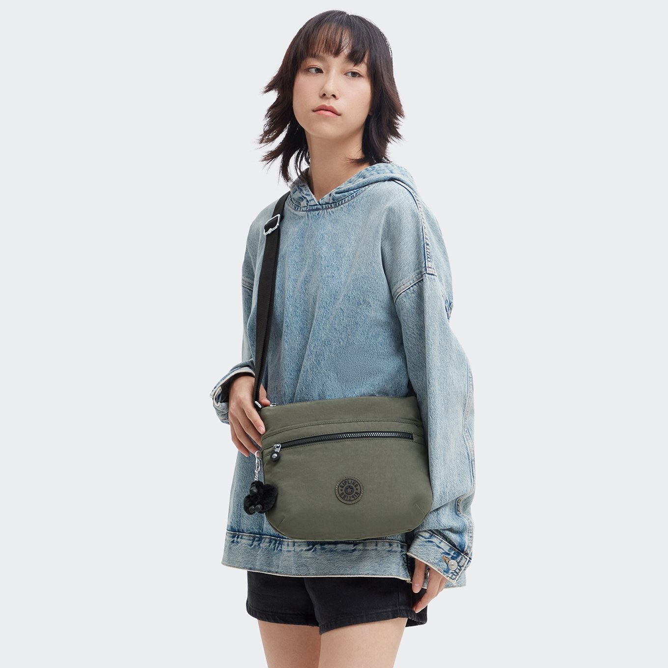 Kipling Arto Crossbody Shoulder Bag green moss