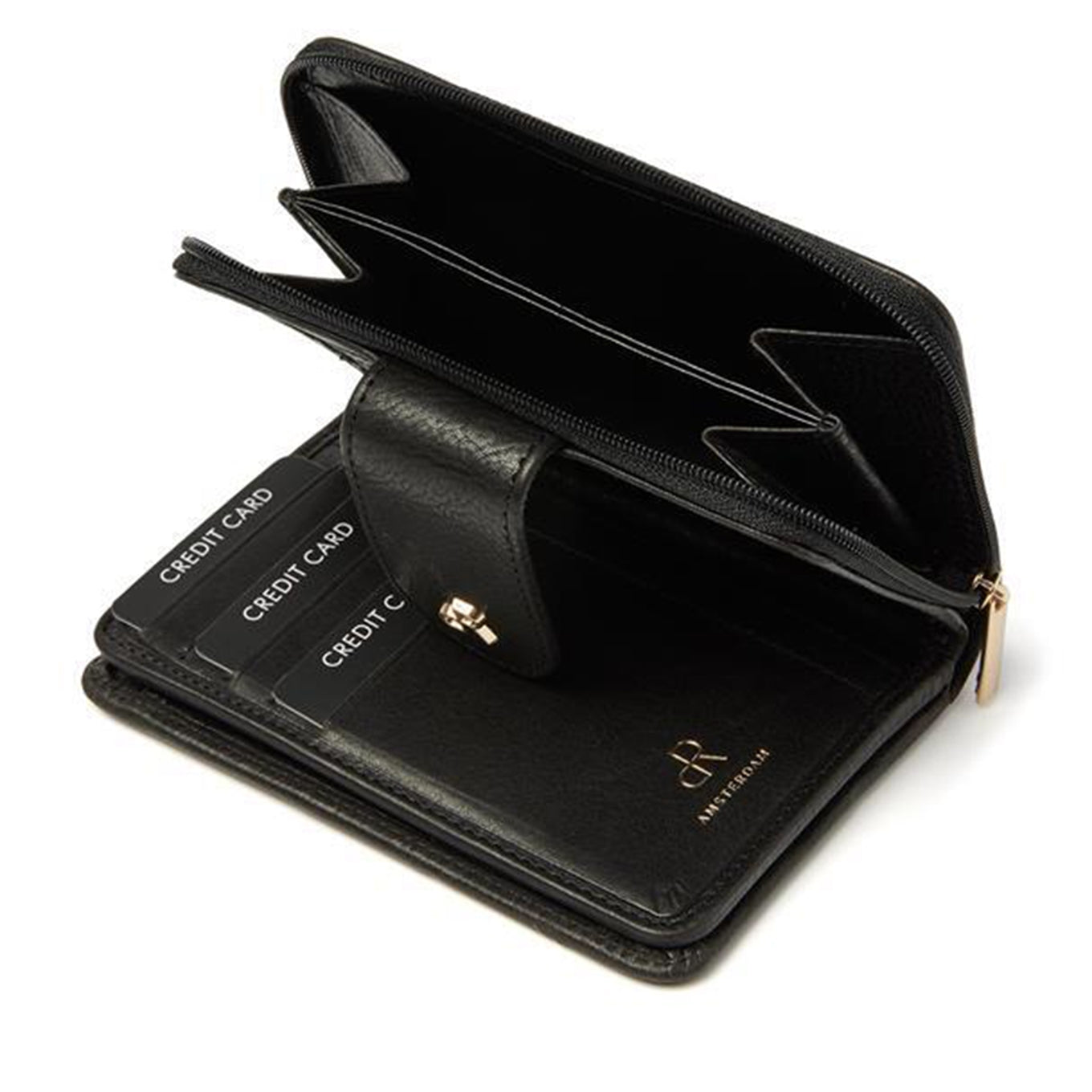 dR Amsterdam Milan Ladies Wallet 28123 black
