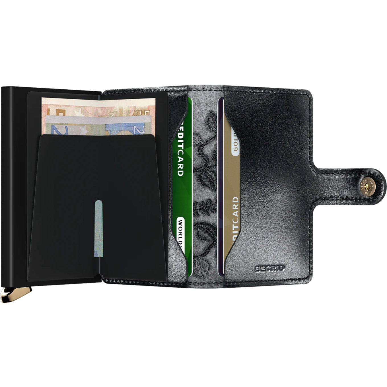 Secrid Miniwallet Premium Stitch Floral black