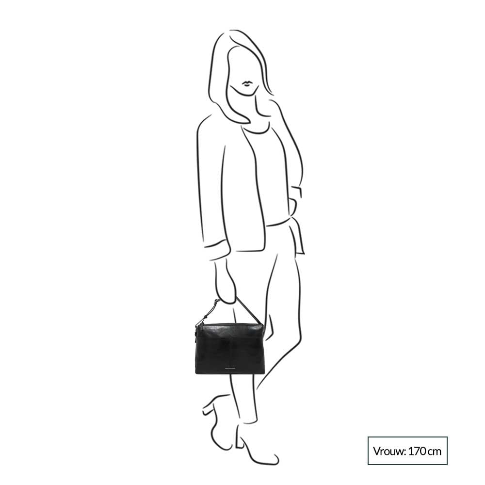 Claudio Ferrici Pelle Vecchia Shoulder Bag black