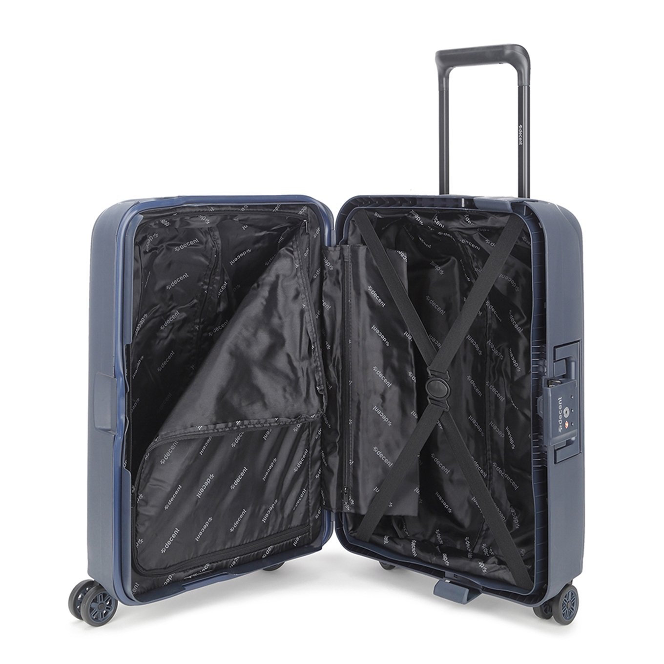 Decent Axiss-Fix 4 Wheel Cabin Trolley 55 dunkelblauer Hartschalenkoffer