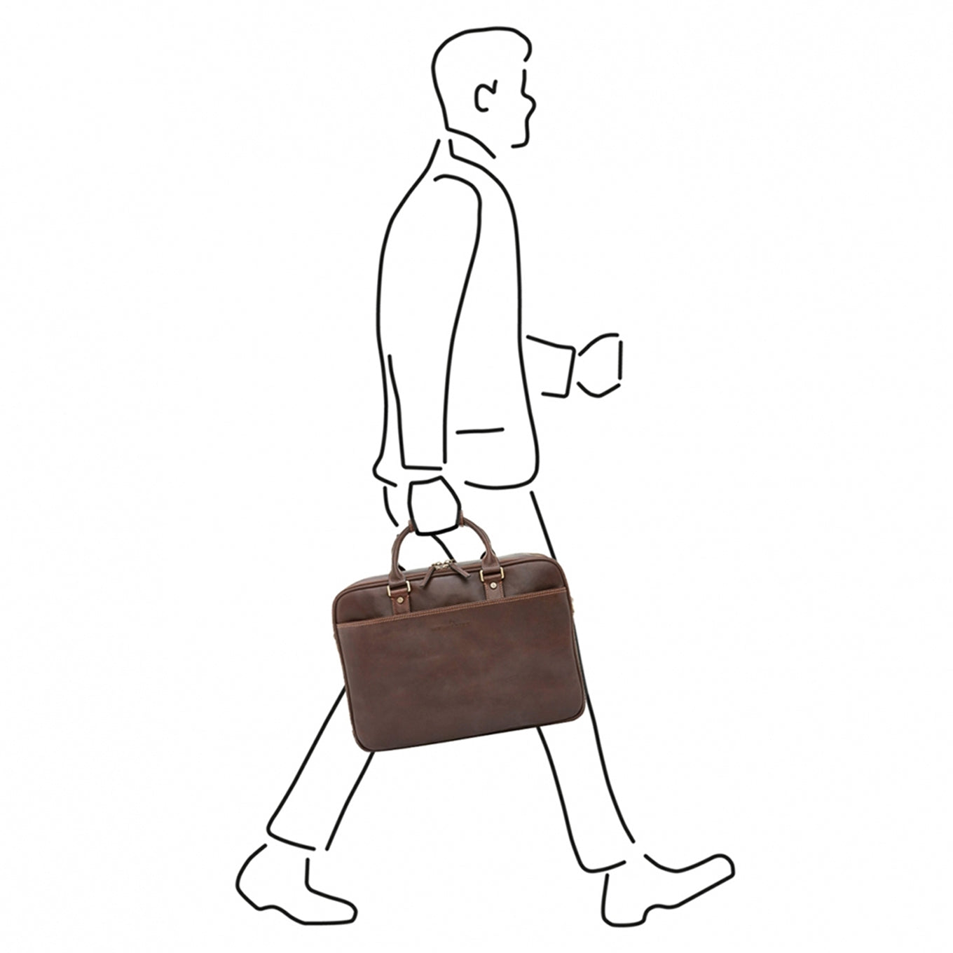 Castelijn & Beerens Verona Business Laptoptasche 15,6" Mokka