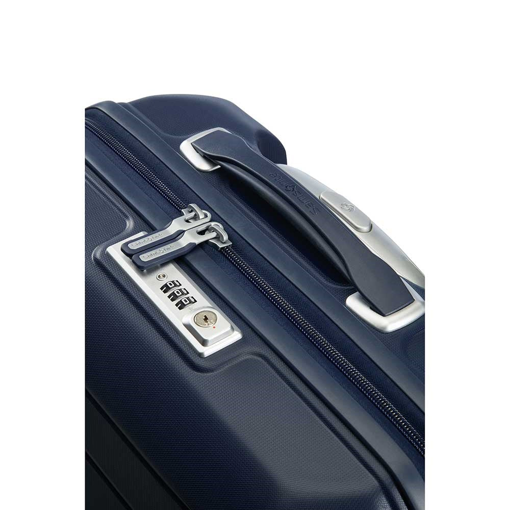 Samsonite Flux Spinner 55 erweiterbares marineblaues Hartschalenetui