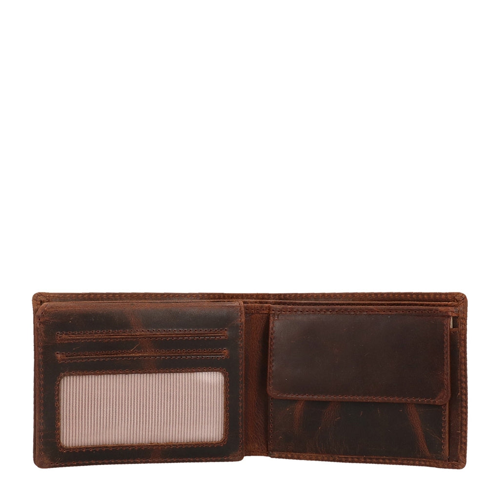 Bear Design Vegas Billfold braune Herrenbrieftasche