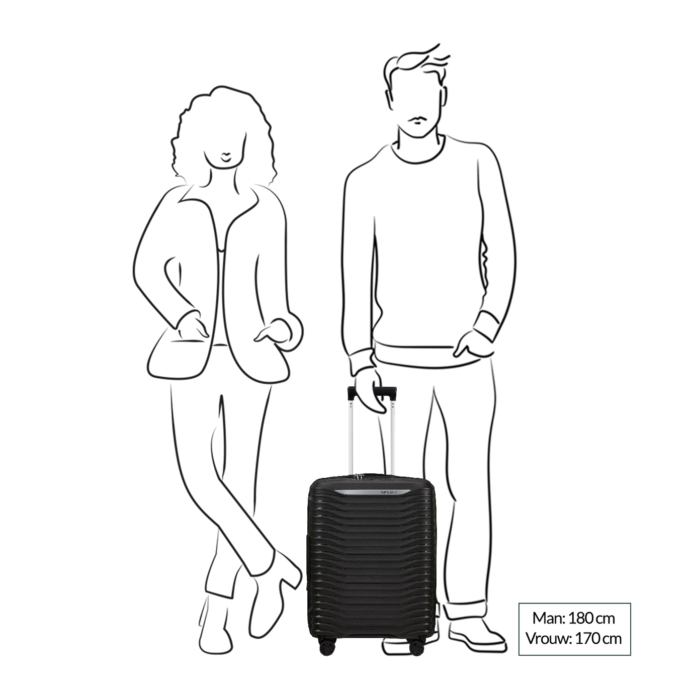 Samsonite Upscape Spinner 55 Erweiterbarer Kletter-Efeu-Hartschalenkoffer