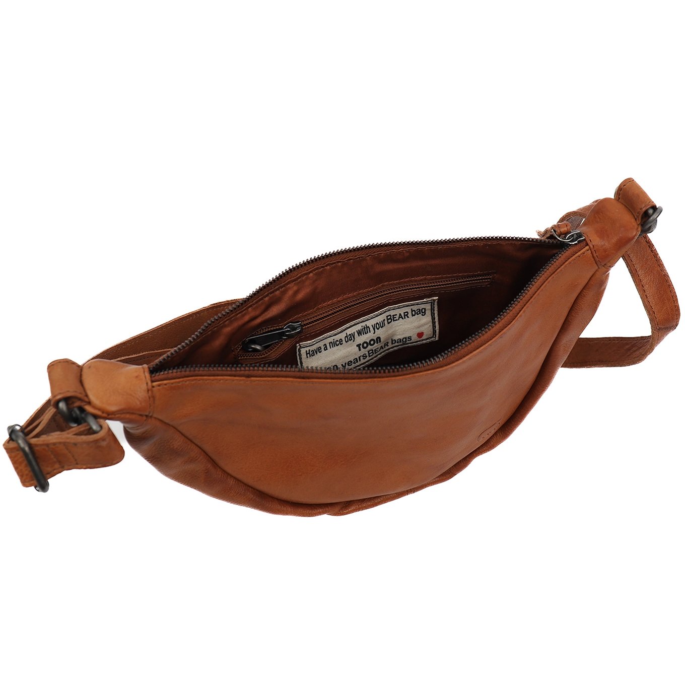 Bear Design Toon Crossbody cognac