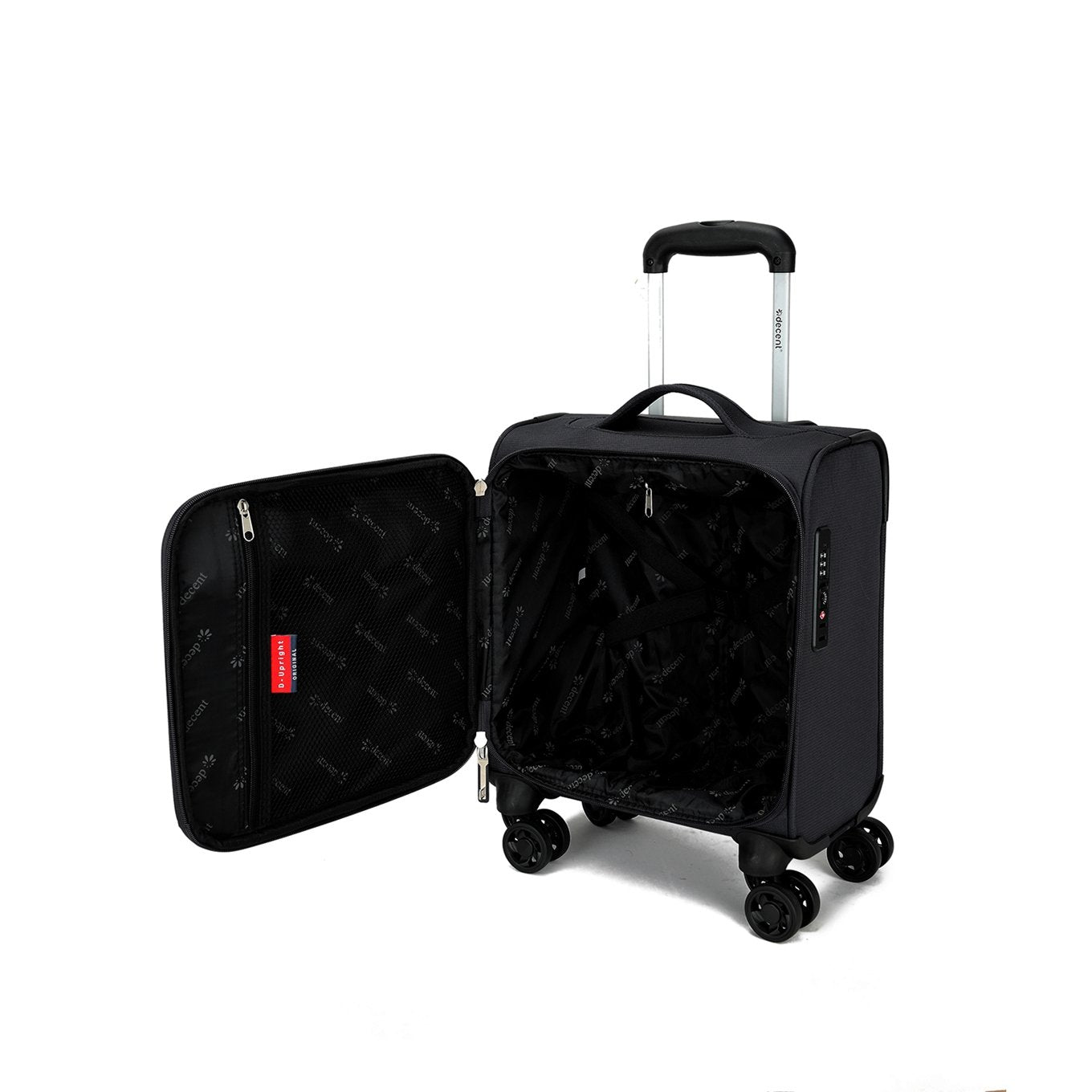 Decent D-Upright Underseater Trolley 42cm black Soft suitcase
