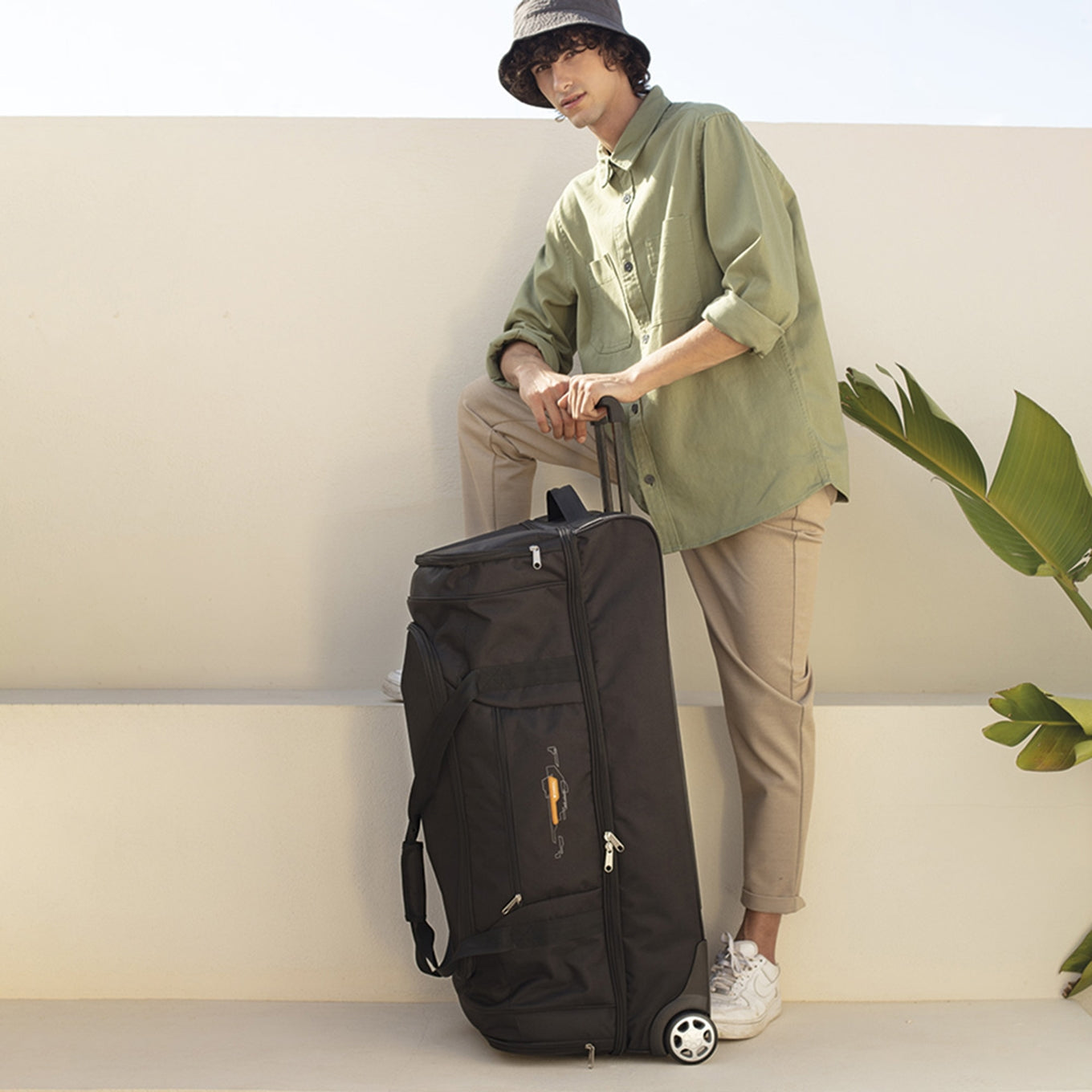 Gabol Week Eco Extra Large Wheel Bag 2 Comp. Black Travel Bag